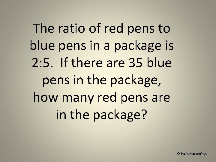The ratio of red pens to blue pens in a package is 2: 5.