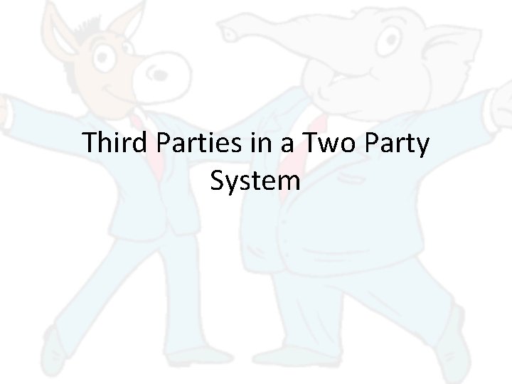 Third Parties in a Two Party System 