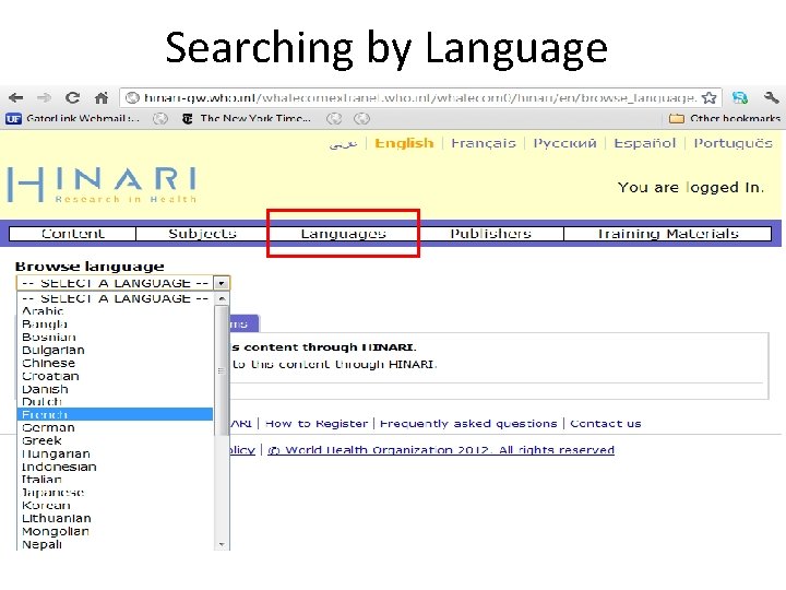 Searching by Language 