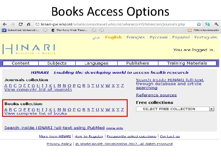 Books Access Options Books Access Options
