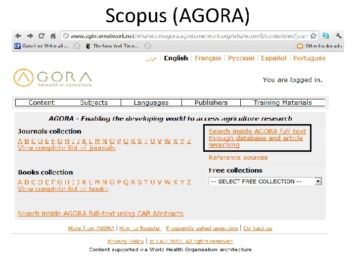 Scopus (AGORA) 