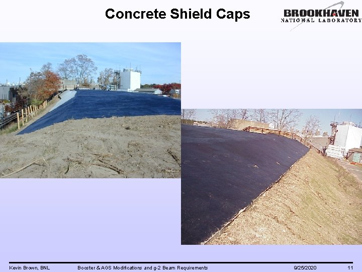 Concrete Shield Caps Kevin Brown, BNL Booster & AGS Modifications and g-2 Beam Requirements