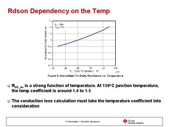 Rdson Dependency on the Temp q RDS_on is a strong function of temperature. At