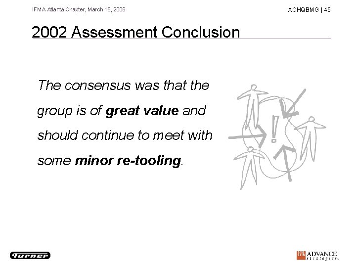 IFMA Atlanta Chapter, March 15, 2006 2002 Assessment Conclusion The consensus was that the