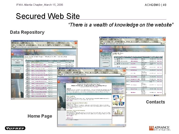 IFMA Atlanta Chapter, March 15, 2006 ACHQBMG | 49 Secured Web Site “There is IFMA Atlanta Chapter, March 15, 2006 ACHQBMG | 49 Secured Web Site “There is