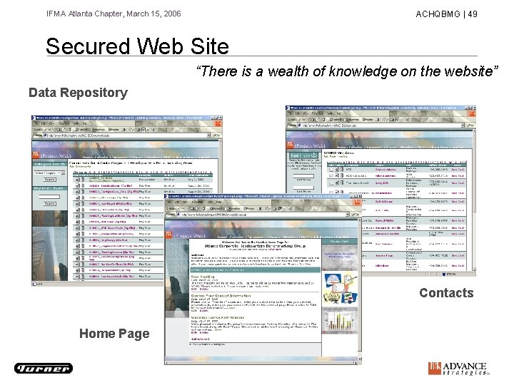 IFMA Atlanta Chapter, March 15, 2006 ACHQBMG | 49 Secured Web Site “There is