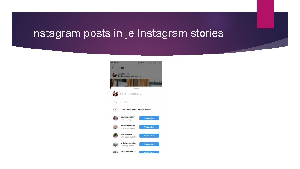 Instagram posts in je Instagram stories 