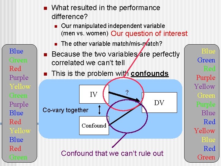 n Blue Green Red Purple Yellow Green Purple Blue Red Yellow Blue Red Green