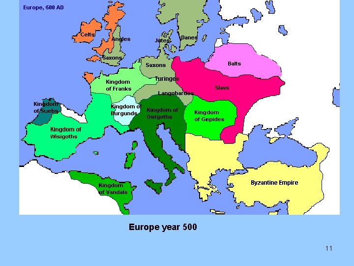 Europe year 500 11 