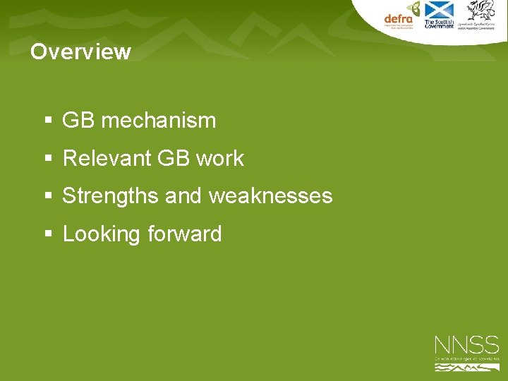 Overview § GB mechanism § Relevant GB work § Strengths and weaknesses § Looking