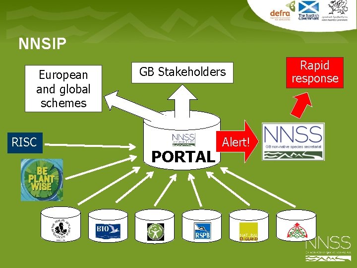 NNSIP European and global schemes RISC GB Stakeholders PORTAL Alert! Rapid response 