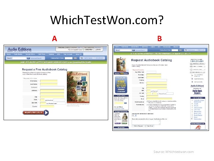 Which. Test. Won. com? A B Source: Whichtestwon. com 