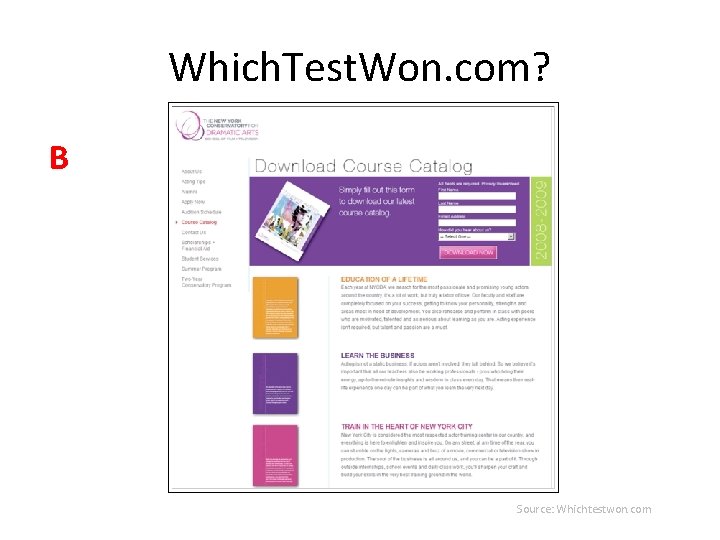 Which. Test. Won. com? B Source: Whichtestwon. com 