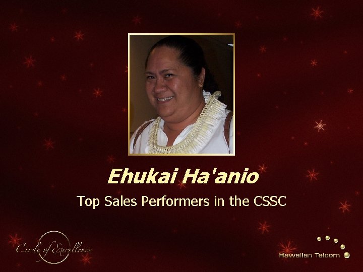 Ehukai Ha'anio Top Sales Performers in the CSSC 