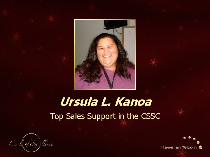 Ursula L. Kanoa Top Sales Support in the CSSC 