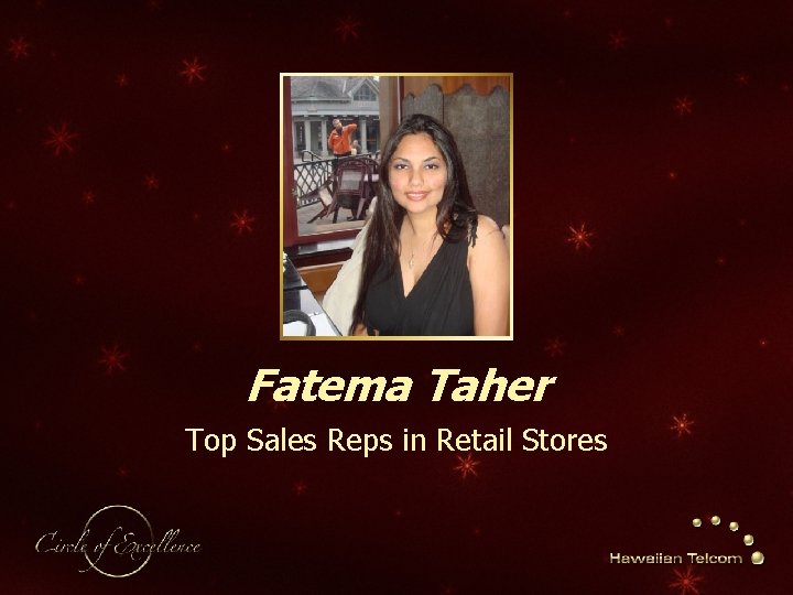 Fatema Taher Top Sales Reps in Retail Stores 