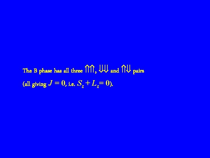 The B phase has all three ÝÝ, ßß and Ýß pairs (all giving J