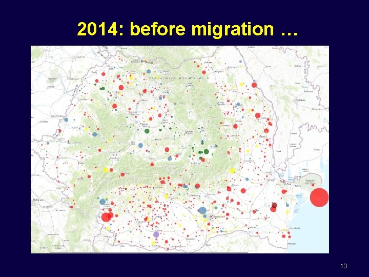 2014: before migration … 13 