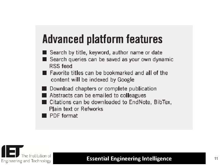 Essential Engineering Intelligence 11 