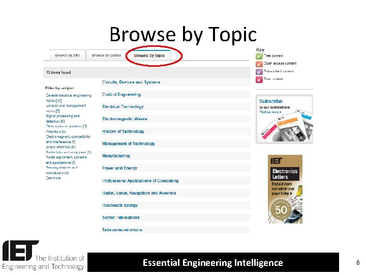 Browse by Topic Essential Engineering Intelligence 6 