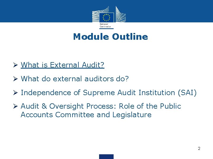 Module Outline Ø What is External Audit? Ø What do external auditors do? Ø