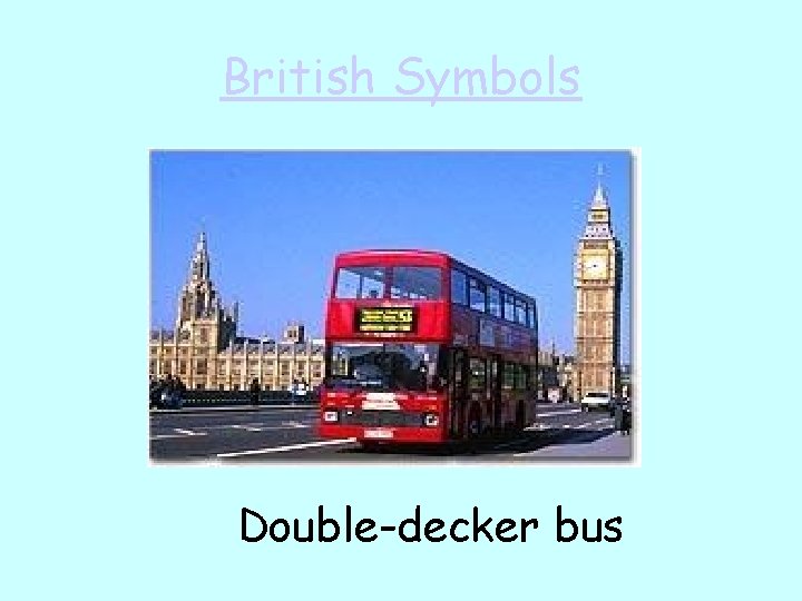 British Symbols Double-decker bus 