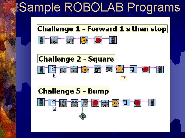 Sample ROBOLAB Programs 