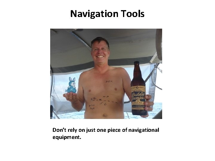 Navigation Tools Don’t rely on just one piece of navigational equipment. 