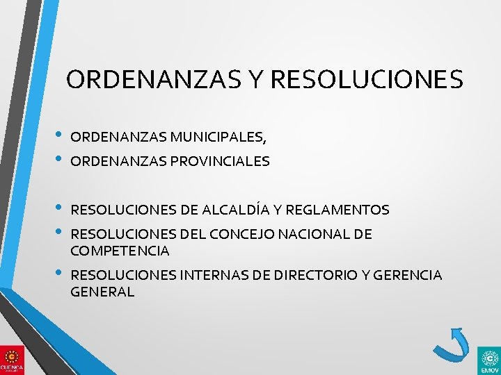 ORDENANZAS Y RESOLUCIONES • • ORDENANZAS MUNICIPALES, • • RESOLUCIONES DE ALCALDÍA Y REGLAMENTOS