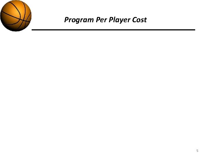 Program Per Player Cost 5 