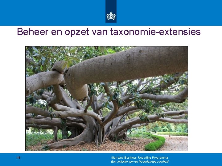 Beheer en opzet van taxonomie-extensies 48 Standard Business Reporting Programma Een initiatief van de