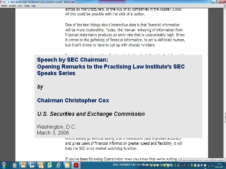 Speech by SEC Chairman: Opening Remarks to the Practising Law Institute's SEC Speaks Series