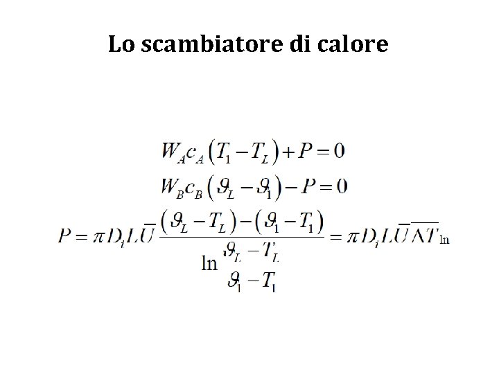 Lo scambiatore di calore 