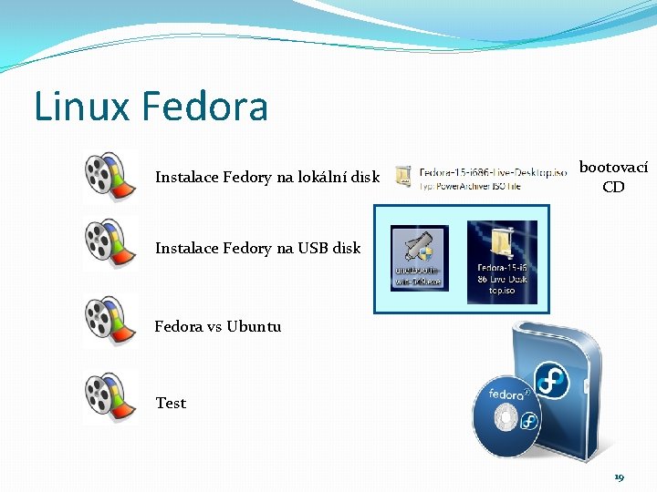 Linux Fedora Instalace Fedory na lokální disk bootovací CD Instalace Fedory na USB disk