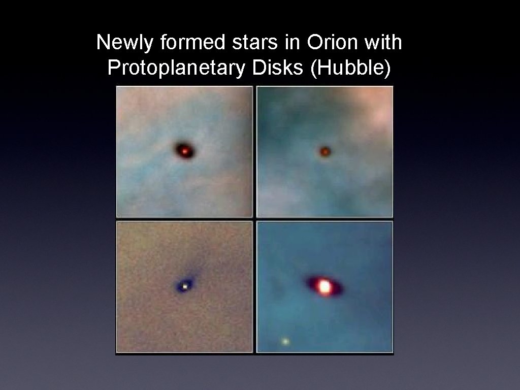 Newly formed stars in Orion with Protoplanetary Disks (Hubble) 
