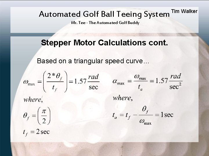 Automated Golf Ball Teeing System Tim Walker Mr. Tee - The Automated Golf Buddy