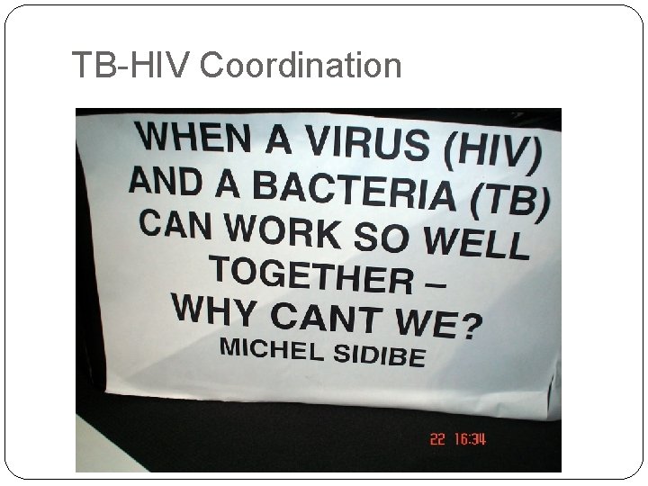 TB-HIV Coordination 
