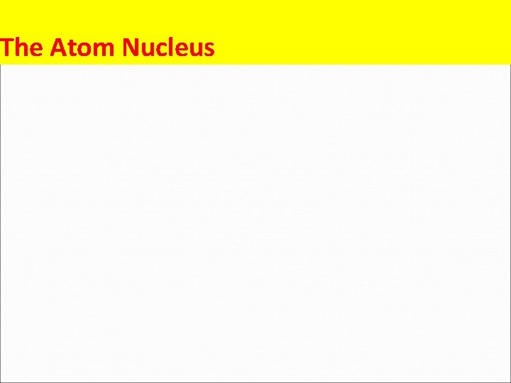 The Atom Nucleus 