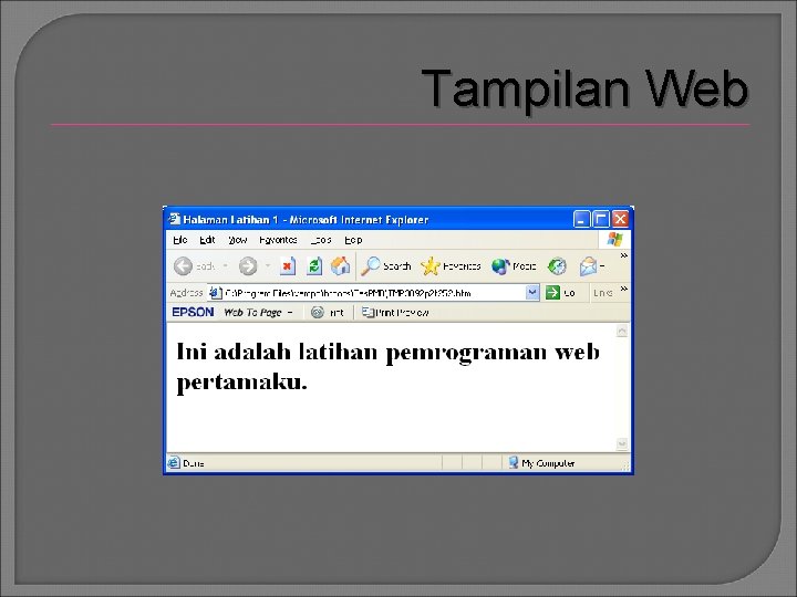 Tampilan Web 