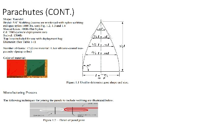 Parachutes (CONT. ) 