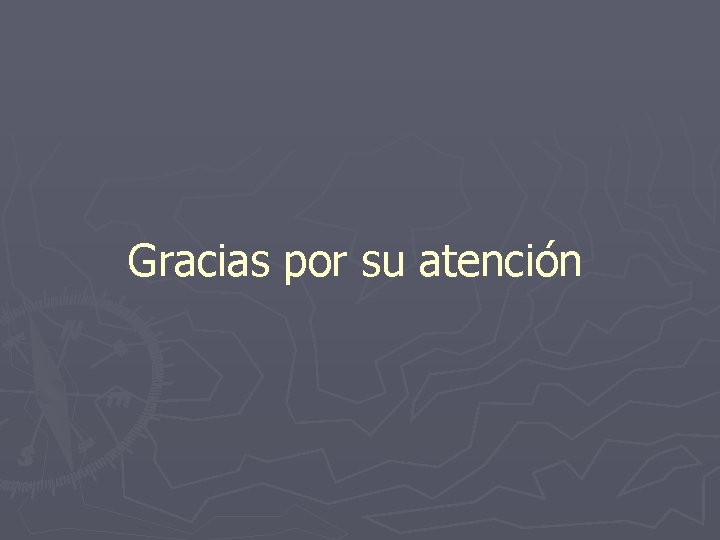 Gracias por su atención 