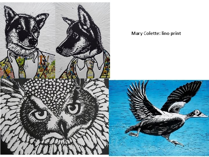 Mary Colette: lino print 