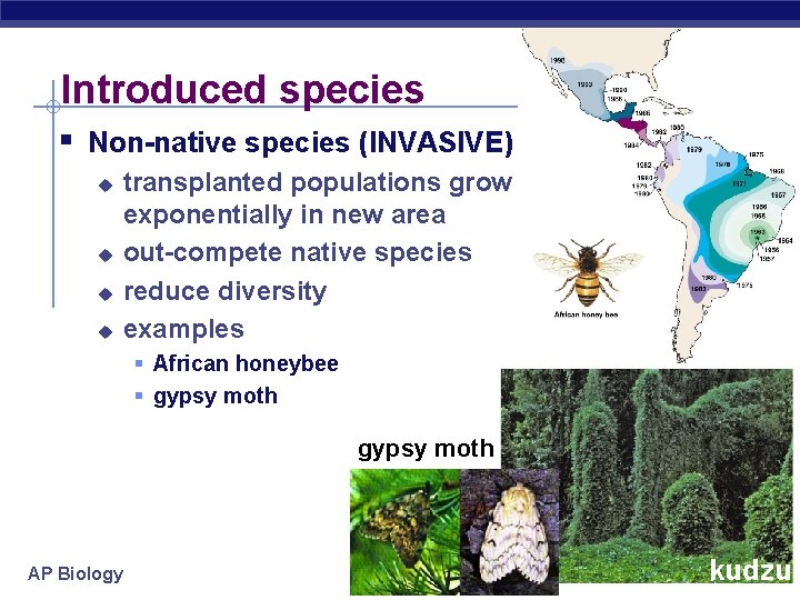 Introduced species § Non-native species (INVASIVE) u u transplanted populations grow exponentially in new Introduced species § Non-native species (INVASIVE) u u transplanted populations grow exponentially in new