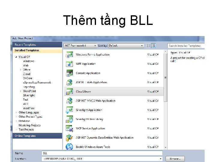 Thêm tầng BLL 