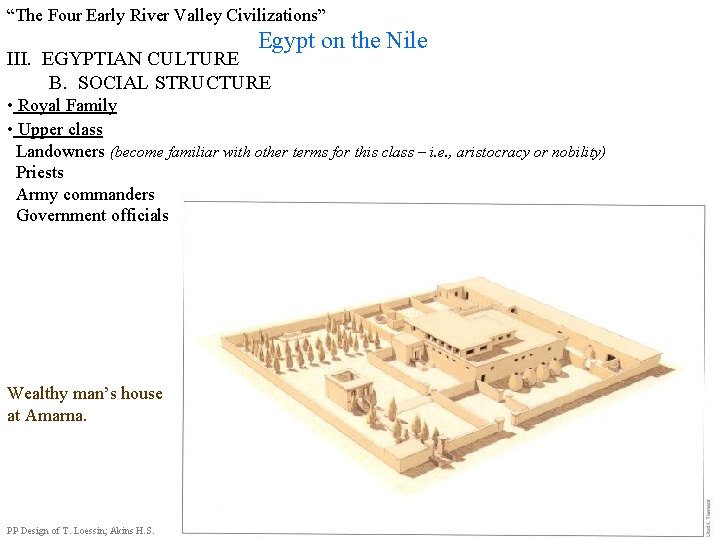 “The Four Early River Valley Civilizations” Egypt on the Nile III. EGYPTIAN CULTURE B.