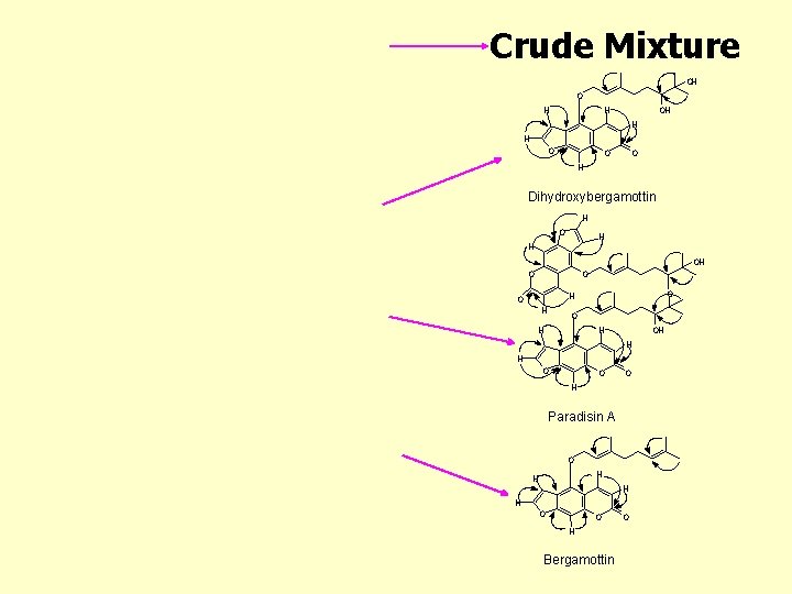 Crude Mixture OH O H OH H O O O H Dihydroxybergamottin H O