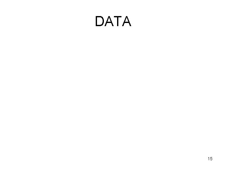 DATA 15 DATA 15