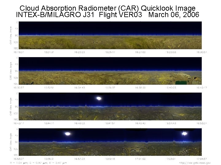 Cloud Absorption Radiometer (CAR) Quicklook Image INTEX-B/MILAGRO J 31 Flight VER 03 March 06,