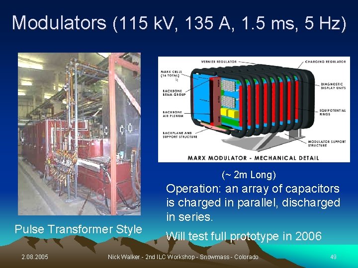 Modulators (115 k. V, 135 A, 1. 5 ms, 5 Hz) (~ 2 m
