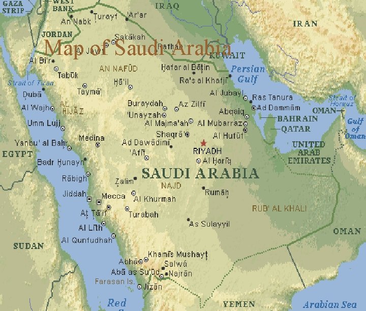 Map of Saudi Arabia 10/1/98 60 
